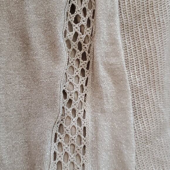 NWT!!! Lucky Brand Linen Blend Metallic Sweater Sz L - Picture 4 of 6